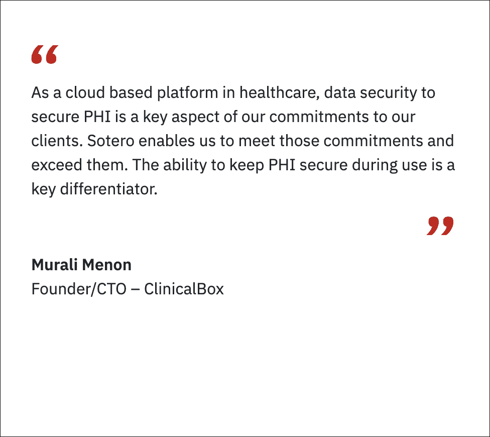 Customer quote from ClinicalBox